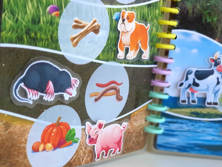 Livro educativo sobre animais para bebés
