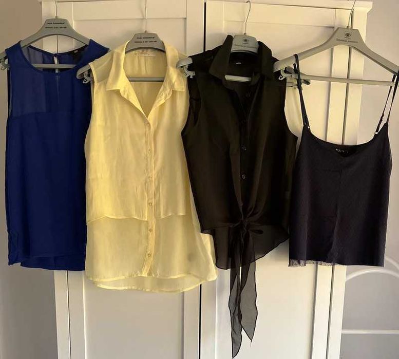 zestaw paka 4 szt bluzki koszulki koszule letnie przewiewne