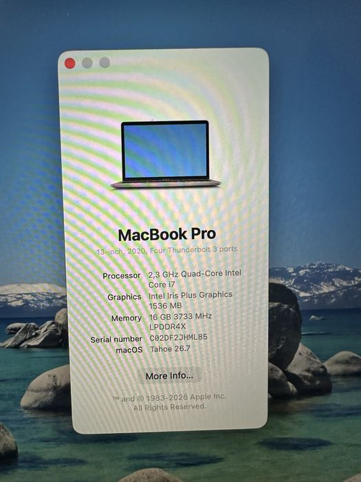 MacBook Pro 13 2020 I7 2.3 / 16gb / 512ssd 358 циклів