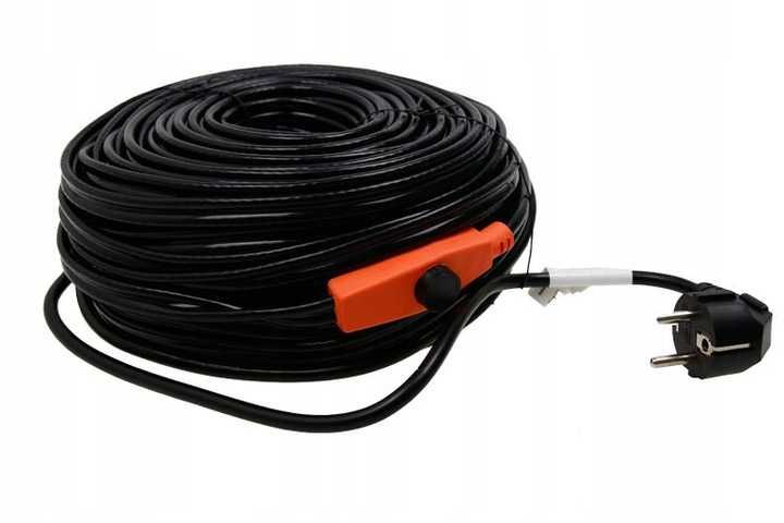 Kabel grzejny, przewód grzewczy do rur + termostat KERBL 2 m