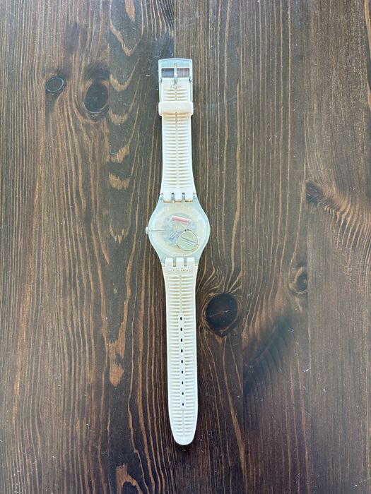 Swatch zegarek beż beżowy