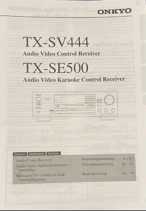 Amplificador audio e video ONKYO TX SV444 control, com comando