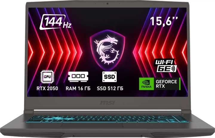 є 90 Ноутбуків‼️MSI‼️НОВЫЙ 2025‼️144Hz/I5 12Th/RTX2050/SSD512/RAM16-32
