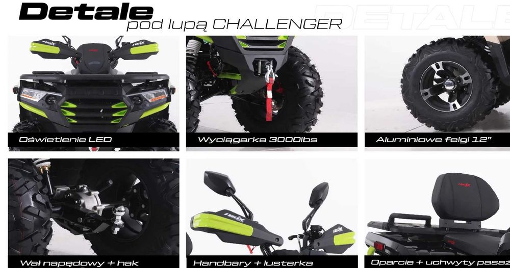 Quad ASIX Challenger 300cc Homologacja T3b, Kat. B, 2 Os., Nowy
