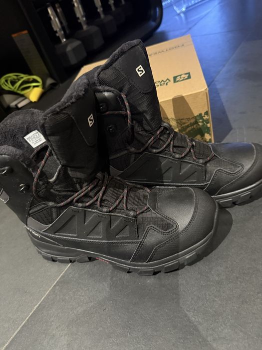 Buty Śniegowce Salomon Chalten TS CSWP BLACK/ASPHALT/PTR