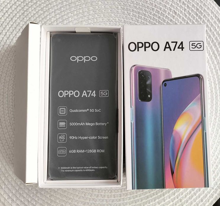 Telefon smartfon OPPO A74 5G stan bardzo dobry