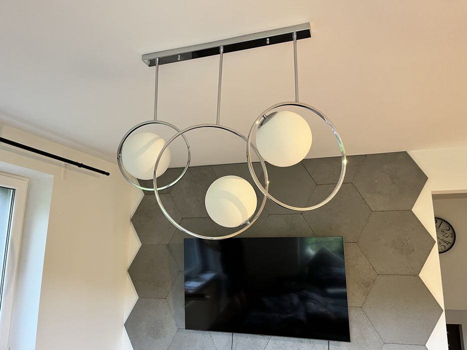 Mcodo Bella 3 – lampa sufitowa chrom, szkło, 3 kule, 70 cm