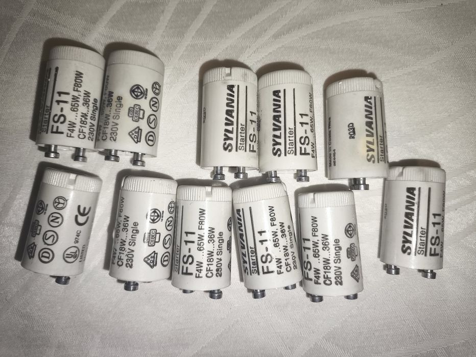 12 Arrancadores de lâmpada fluorescente Sylvania FS-11.