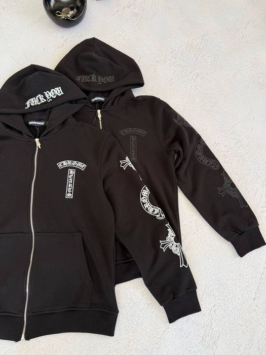 Зіп худі chrome hearts зипка кофта худи хром