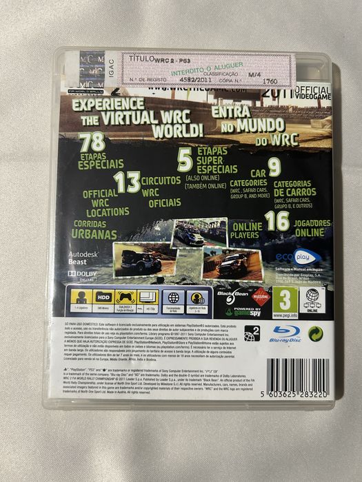 2 jogos W2C 2 e Need For Speed Shift