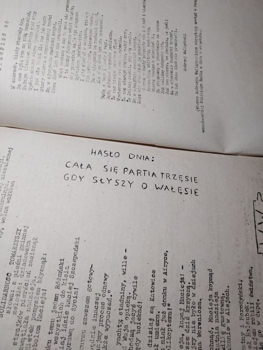 Wałęsa  biuletyn informacyjny 1980 rok