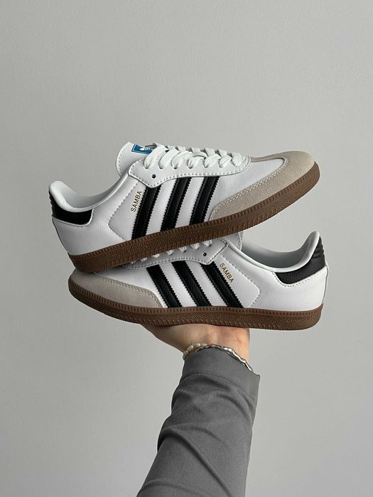 ‼️Кросівки Adidas Samba White Black Gum