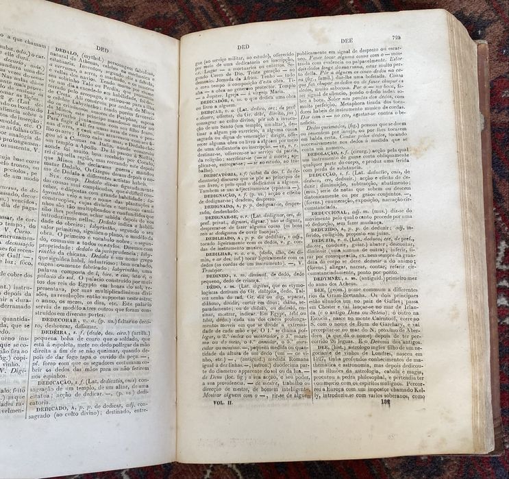 Coleção Completa (4 Vols) - Novo Diccionario da Lingua Portuguesa (1850-1853 / 2.ª Edição) - Eduardo de Faria (Séc. XIX)