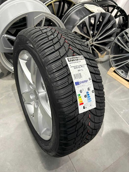 Oryginalne koła zimowe 17 5x112 ET46 Audi A4 B8 225/50R17 Firestone