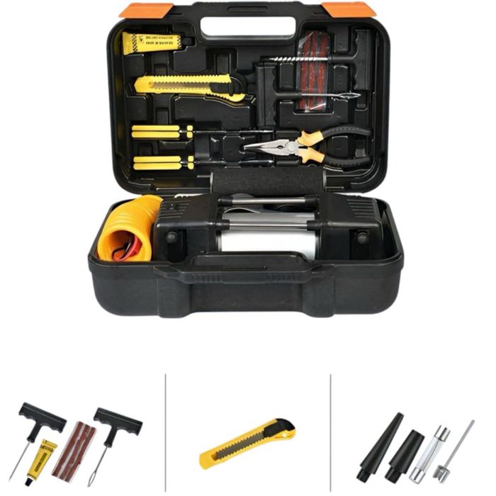 Компресор автомобільний двопоршневий + Інструменти,