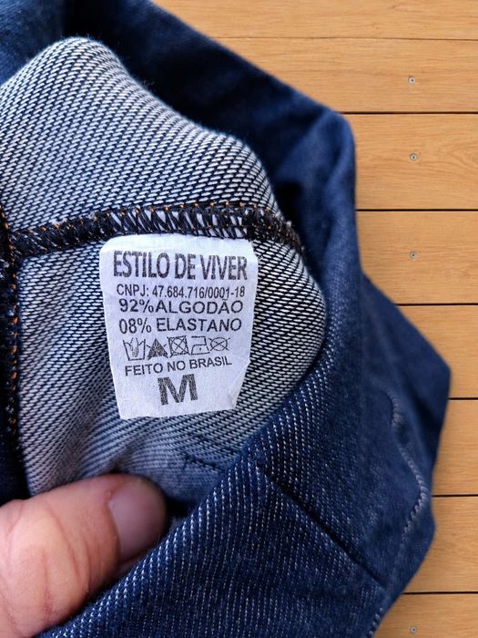 Leggings efeito ganga azuis Estilo de Viver M | Blue denim-look leggings Estilo de Viver M