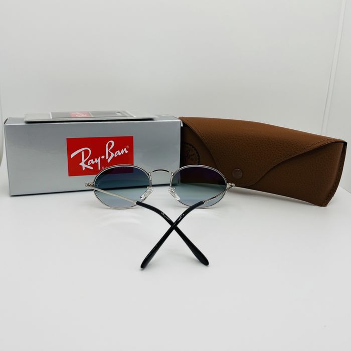 Солнцезащитные очки Ray Ban Oval 3547 Silver-Blue Gradient 50мм стекло