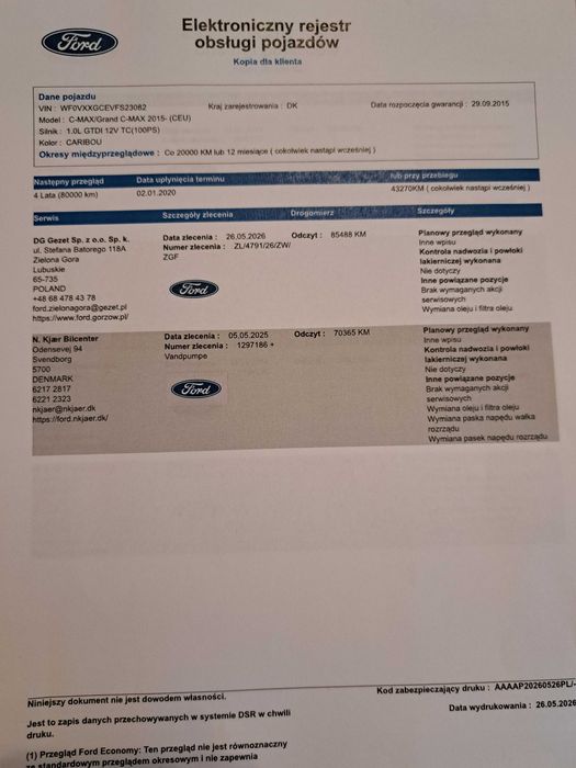 Sprzedam Forda C-max 2015rok Lift