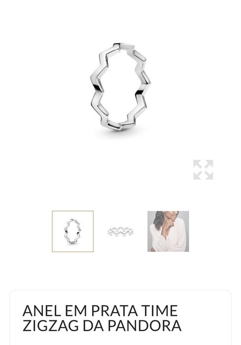 Aneis Pandora em  prata.
