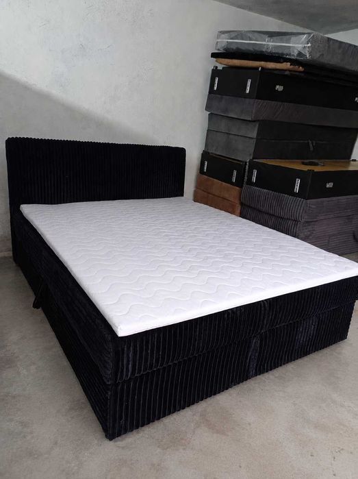 Łóżko kontynentalne tapicerowane 140/160/x200/SZTRUKS/WELUR/POJEMNIKI-FUNDI