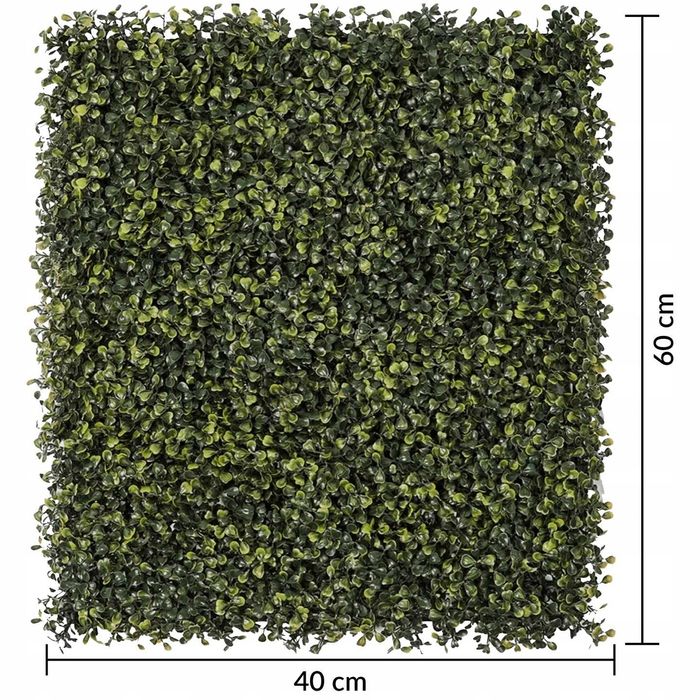 sztuczna zielona ściana sztuczny bluszcz bukszpan panel balkon 60x40cm