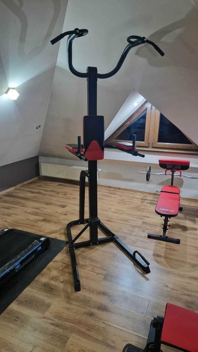 Duży stacjonarny drążek poręcz stacja do podciągania DIP i Brzuszków