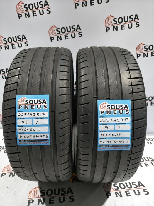 2 pneus semi novos 225-45R17 Michelin - Oferta dos portes