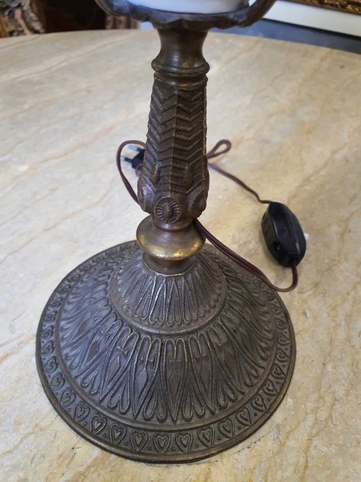 Lampa porcelana, mosiądz 66 cm