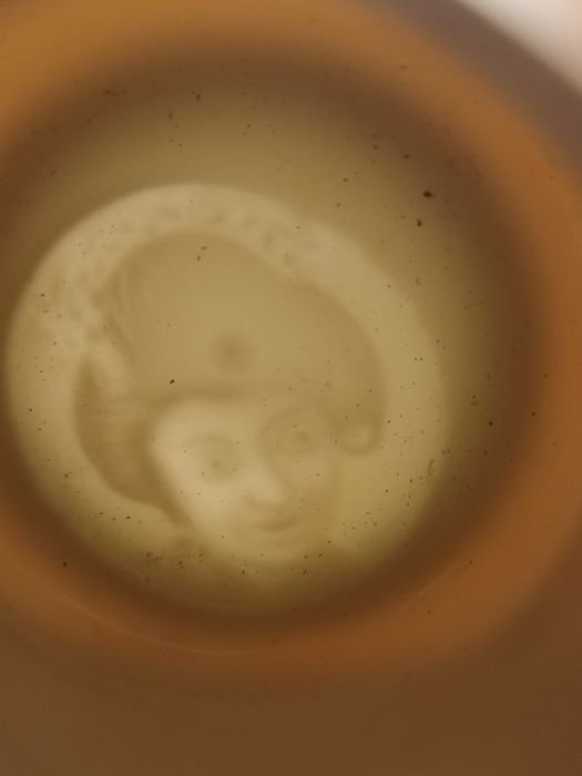 Serviço de café casca de ovo pintado à mão