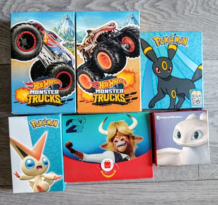 Pokemon , машинки Hot Wheels. Карткова гра " DreamWorks McDonald's
