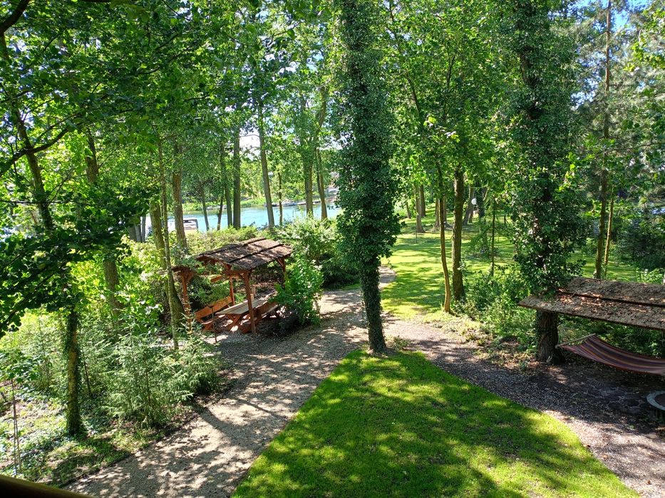 Domek nad jeziorem. Kajak, łódka. Ślesin, Licheń.