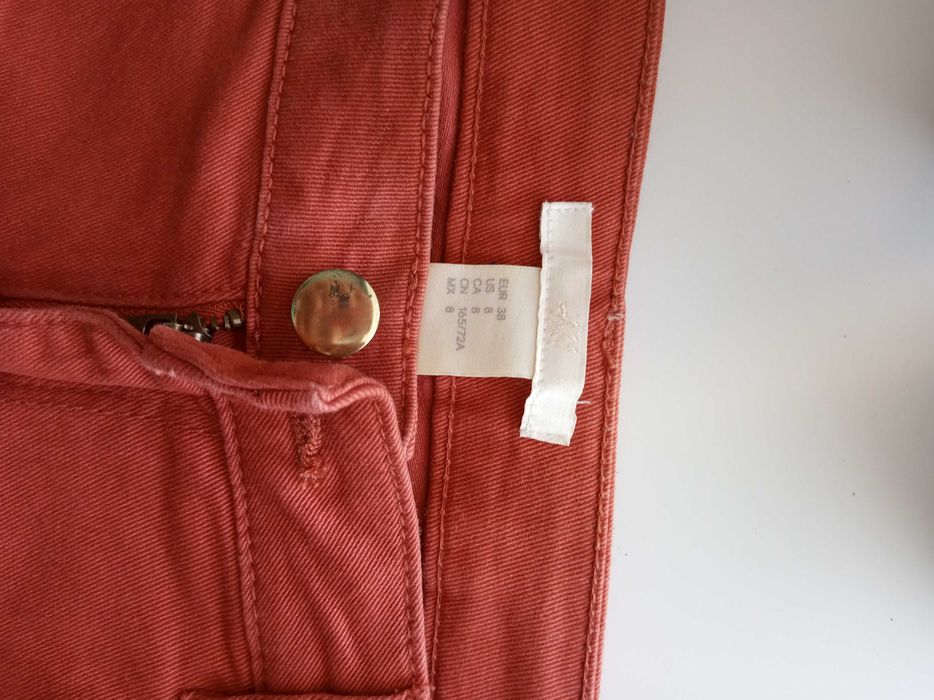 Szorty H&M 38 M krótkie spodenki ceglane jeansowe