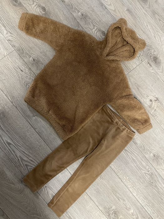 Костюм комплект hm Тедді плюш (худі в лосіни ) 4-5-6 років