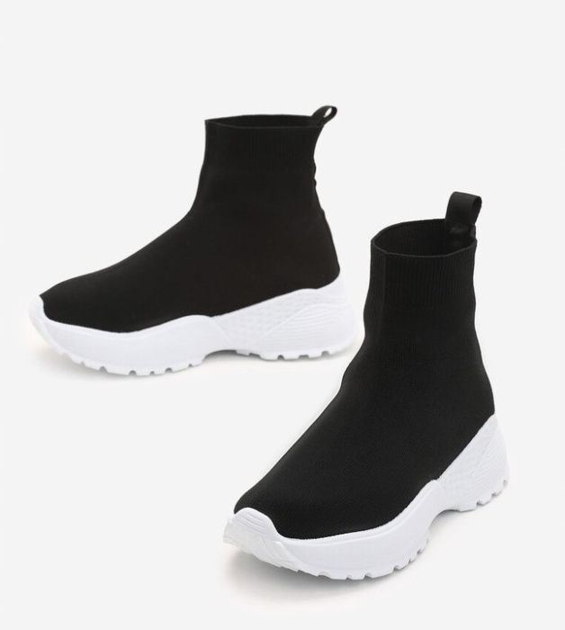 Czarno-Białe Sneakersy***R-39