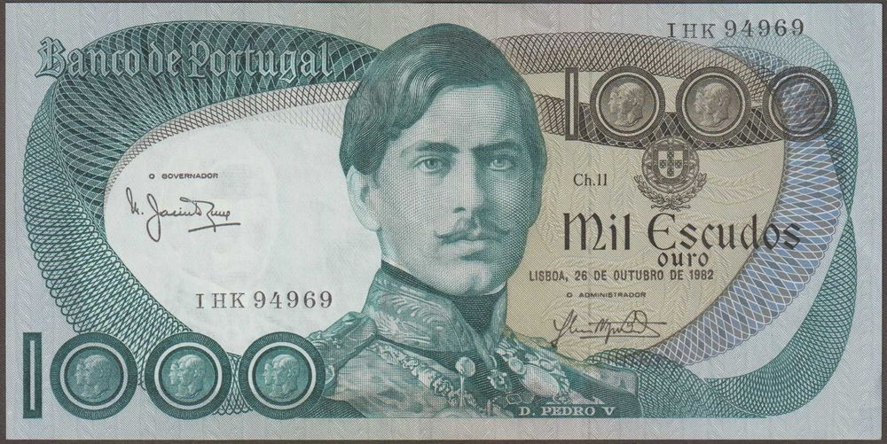Portugalia 1000 escudos 1982 - Pedro V