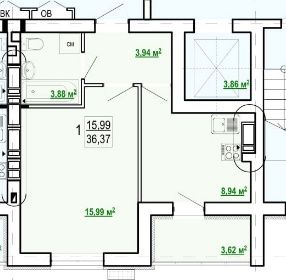 ЖК Гидропарк-ЛУЧШАЯ ЦЕНА за 1-комнатную 37м2 ул.Борткевича ВАРИАНТЫ!