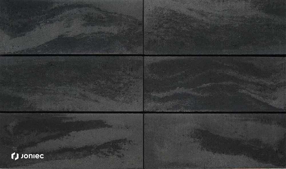 Bloczek pustak modułowy gładki na ogrodzenie Roma Horizon NERO