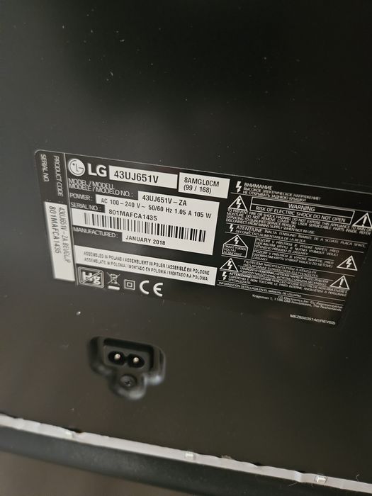 Televisão lg 43 usada