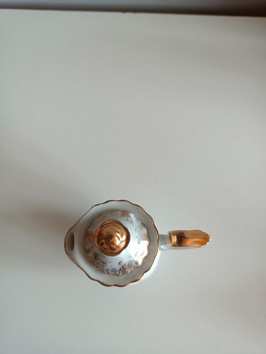 Zestaw porcelanowy Chodzież świecznik dzbanuszek 5 elementów