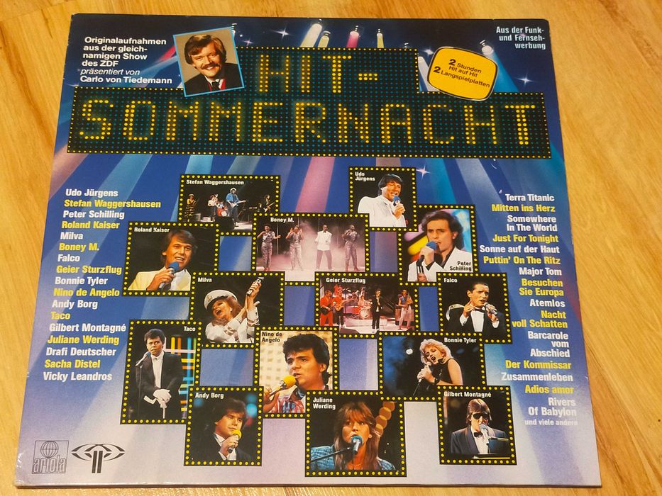 Hit Sommernacht - Compilation 2LP m.in Peter Schiling, Boney M., Falco