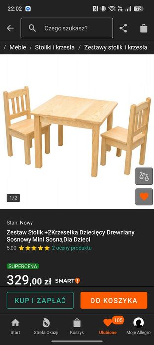 Stolik z krzesłami dziecięcy