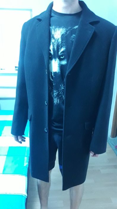 Пальто мужское черное