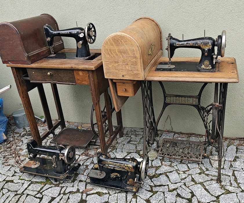 Stare maszyny do szycia Singer i inne