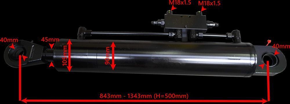 Siłownik Hydrauliczny TŁOK SMT2ST 90x45 SKOK 500 [1768]