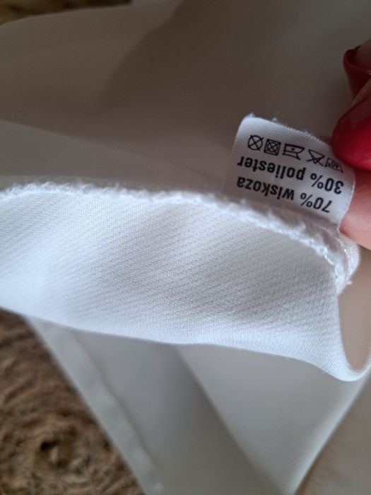 Biala wiskozowa sukienka La Blanche rozm.36