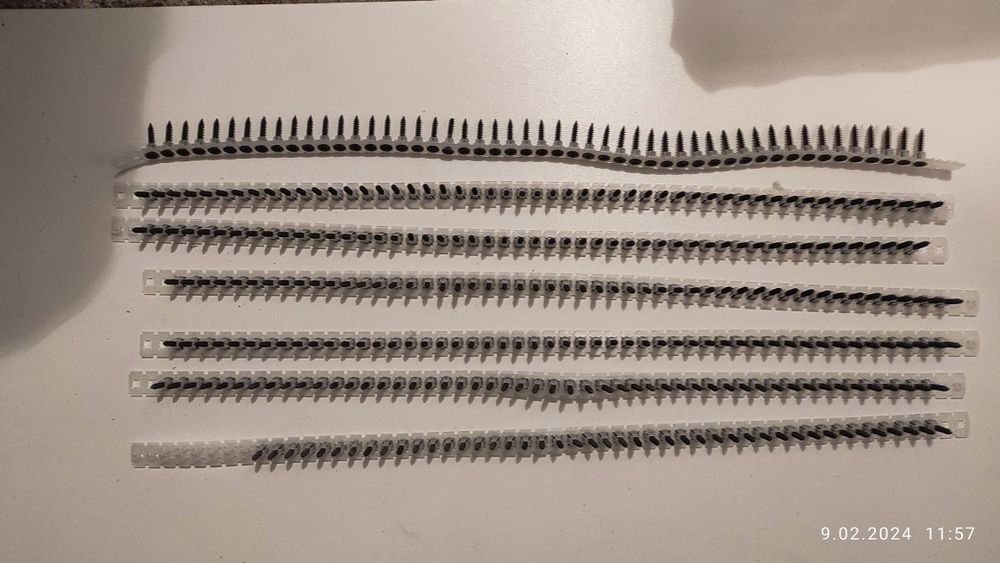 Wkręty do płyt GK na taśmie