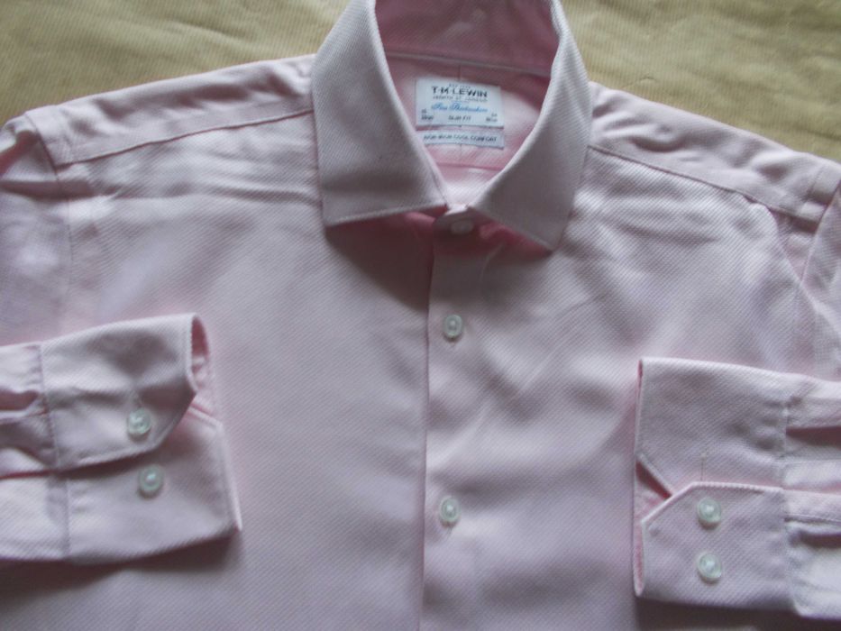 T.M.LEWIN Premium 2 Ply Nowa Koszula Męska S 38,5 cm UK