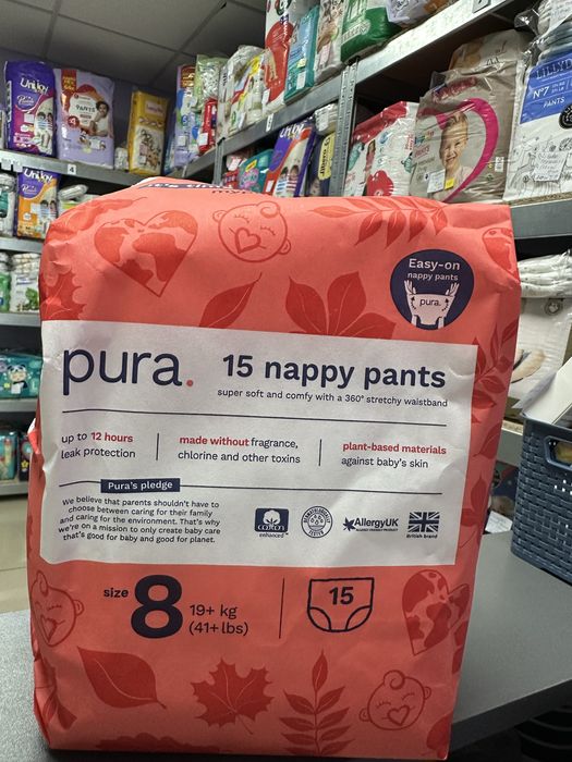 Екологічні підгузки-трусики Pura розмір 8 15 шт 250 грн