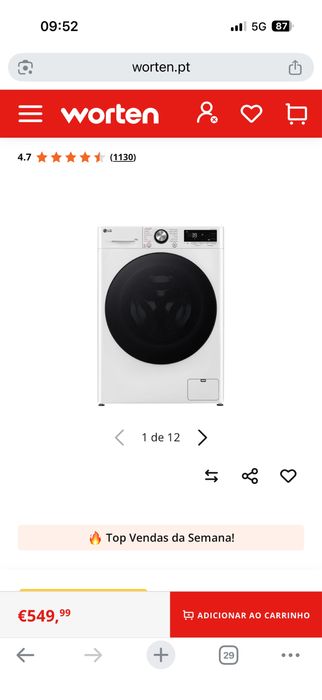 Vendo Maquina de Lavar LG Nova