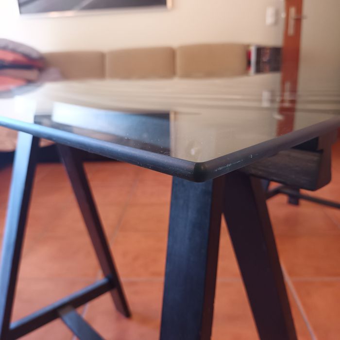 Tampo secretária ou mesa em vidro temperado